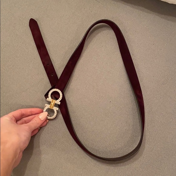 NWT Ferragamo Gancini calf suede belt - Picture 5 of 5